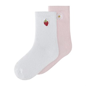 Name It - NMF JULISO 2P SOCK, Cradle Pink & Bright White