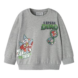 Name It - NMM JAK PAW NREG SWEAT UNB CPLGM, Grey Melange