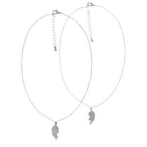 LMTD - NKF LFRIENDS 2P BFF NECKLACE, Silver Colour