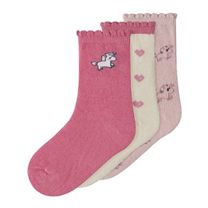 Name It - NMF LEXSOK 3P SOCK, Flowering Ginger/Antique White/Lotus