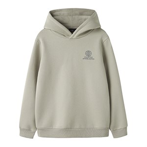 LMTD - NLM HAMO LS LOOSE SWEAT W. HOOD, Abbey Stone