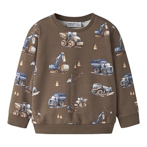 Name It - NMM NELSON LS NREG SWEAT BRU, Brown Lentil