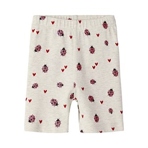 Name It - NMF HALINE XSL BIKER SHORTS, Peyote Melange AOP Ladybug Heart