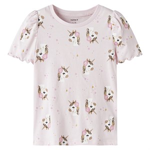 Name It - NMF JALISA SS TOP, Cradle Pink Unicorn AOP