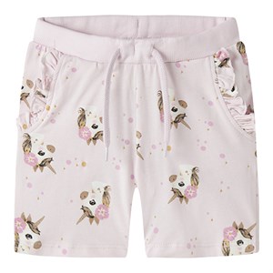 Name It - NMF JALISA SHORTS, Cradle Pink Unicorn AOP
