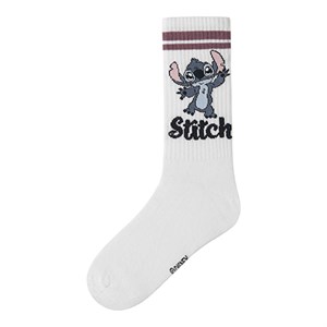 Name It -  NKF ADIS STITCH TENNIS SOCK WDI, Bright White/Wild Ginger