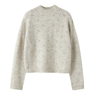 LMTD -  NLF NAMELYN LS SHORT TURTLE NECK KNIT, Oatmeal