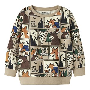 Name It - NMM OSWALDY LS NREG SWEAT BRU, Sesame