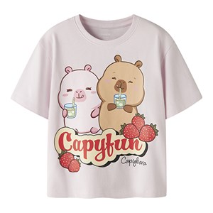 Name It - NKF ABBI CAPYBARA SS NREG TOP LNOOS SKY, Cradle Pink
