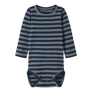Name It - NBN BANIO LS BODY NOOS, Dark Sapphire Stripes Blue Mirage