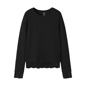 Name It - NKF ROSIMA LS SLIM TOP NOOS, Black