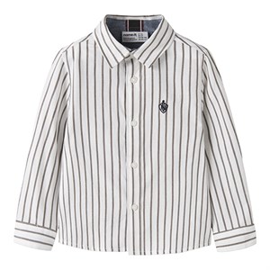 Name It - NMM RALUM LS NREG STRIPE SHIRT, Bright White Stripes