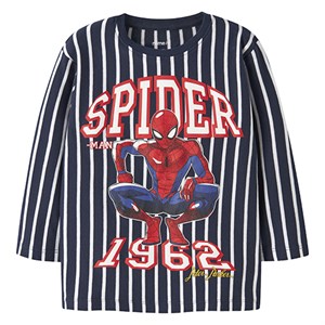 Name It - NMM ONCE SPIDER LS NREG TOP MAR, Navy Blazer