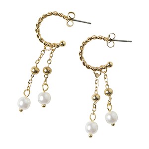 LMTD -  NLF PEARLY EARRINGS, Gold Colour
