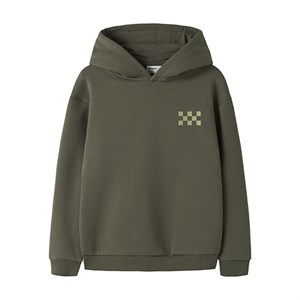 Name It - NKMSLOAN LS NREG SWEAT WH BRU, Olive Night