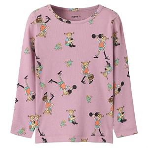Name It - NMF ARA PIPPI LS SLIM TOP SKY, Lilas