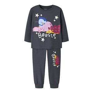 Name It - NMM ANG BØRSTE LS NIGHTSET DR, Ombre Blue