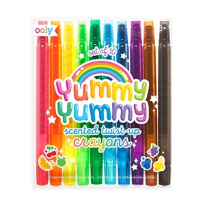 OOLY - Yummy Yummy - Scented Twist-Up Crayons, Sæt Med 10 ass.