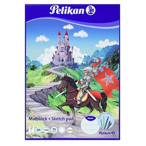 Pelikan - Tegneblok A4 100 Sider, Ridder
