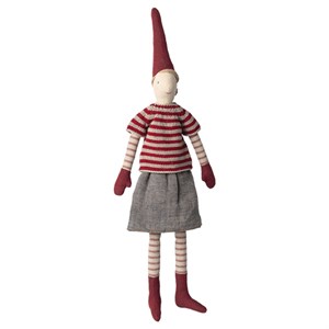 Maileg - Nisse Str. 3, Pige Med Nederdel Og Strikket Sweater