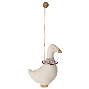 Maileg - Stof Ornament Gås, Rød Krave