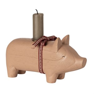 Maileg - Lysestage, Gris - Medium Rosa