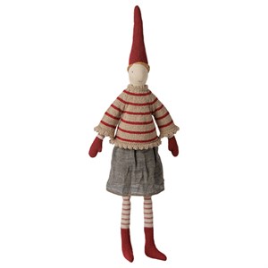 Maileg - FORUDBESTILLING Pixy Nisse, Str. 3 - Pige - Stribet strikket sweater
