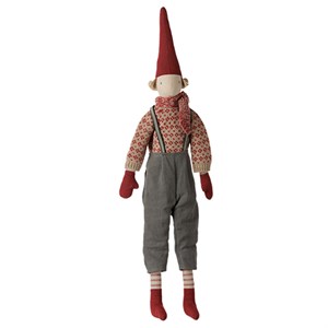 Maileg - FORUDBESTILLING Pixy Nisse Str. 4 - Dreng, Strikket Sweater Og Tørklæde