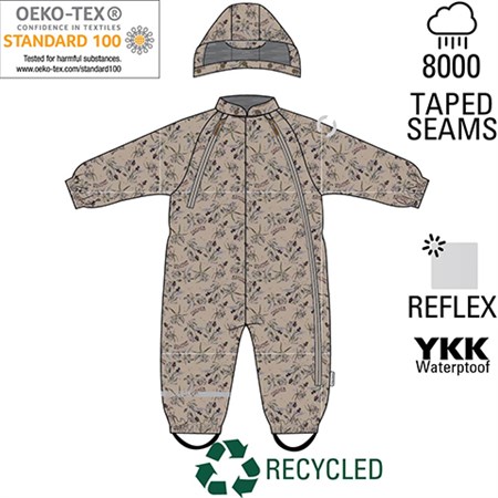 Mikk-Line - PU Flyverdragt / Snowsuit 2 Zip Recycled, Doeskin