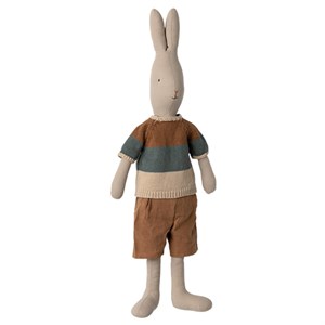 Maileg - Hare, størrelse 4, Klassisk - Strik bluse og shorts