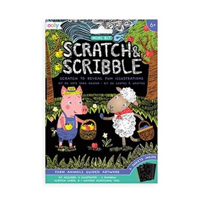 OOLY - Scratch & Scribble Mini, Farm Animals