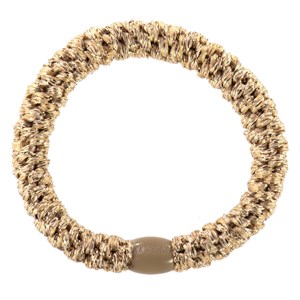 Bon Dep - Kknekki hårelastik, Beige Glitter
