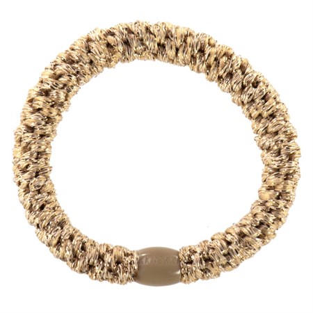 Bon Dep - Kknekki hårelastik, Beige Glitter