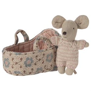 Maileg - Babymus i Babylift, Rosa