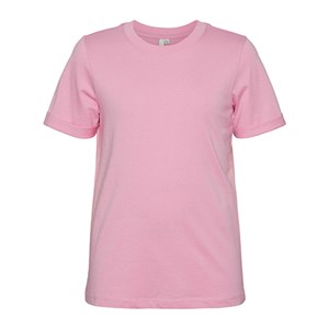 PIECES KIDS - Ria Fold Up Solid T-shirt SS, Begonia Pink