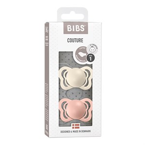 BIBS - Bibs Couture 2 pak Latex - Str. 1 (0-6 MDR), Ivory/Blush