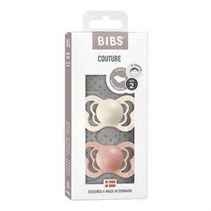 BIBS - Bibs Couture 2 pak Latex - Str. 2 (6 + MDR), Ivory/Blush