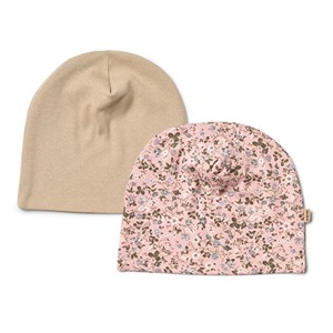 Wheat - 2 pk Hat Soft Aidan, Rose Powder Flowers