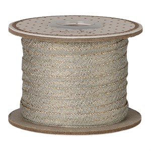 Maileg - Bånd, W: 6 mm x L: 25 m - Mint/Guld