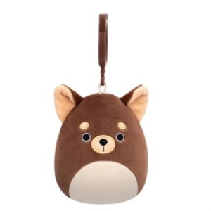 Squishmallows - Nøglering 9 cm Med Clips - Barkevina Chihuahua