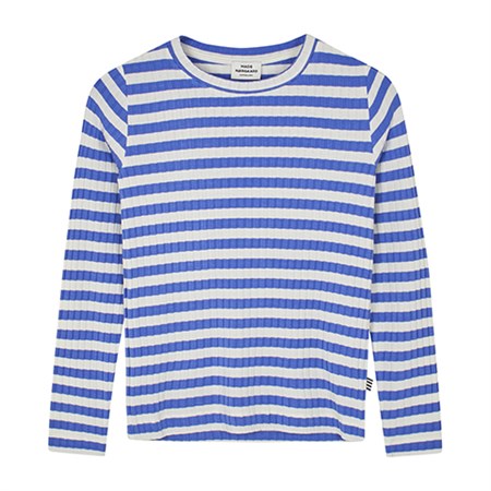 Mads Nørgaard - Classic Stripe Talika Top LS, Amparo Blue/Vanilla Ice