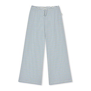 Mads Nørgaard - 2x2 Cotton Stripe Verona Pants, Vanilla Ice/Bright Cobolt
