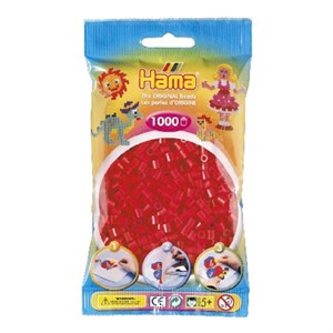 Hama - Midi Perler 1000 Stk - Rød