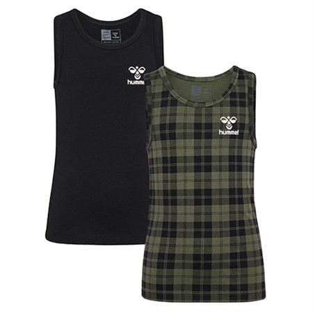 Hummel - Nolan Tank Top 2-pack, Dusty Olive