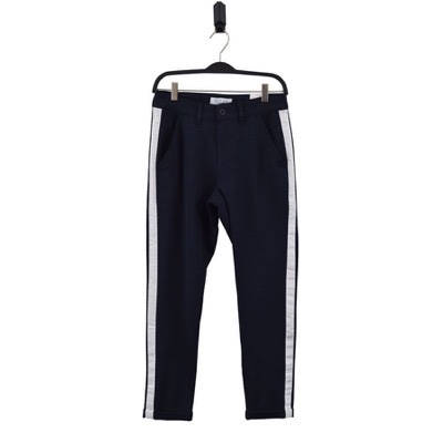 HOUNd - Fashion Chino Pants w/Stripe Effect, Navy/White