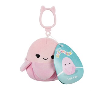 Squishmallows - 9 cm P23 Clip On, Lex Lex Pastel Pink Banana