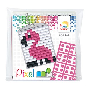 Pixelhobby - Nøglering Startsæt, Flamingo
