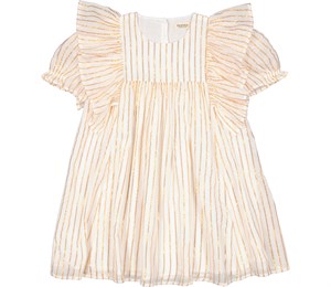 MarMar - Dailyn Party Stripe Dress, Gold Stripes