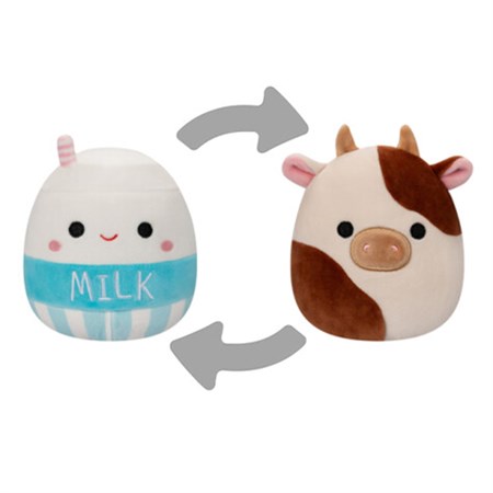 Squishmallows - 13 cm Flip A Mallow, Ronnie the Cow / Melly the Milk Carton