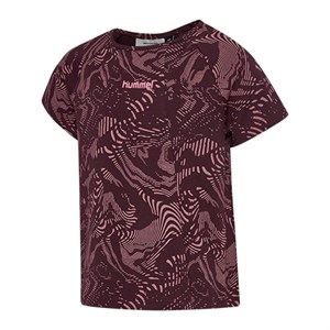 Hummel - hmlJR AOP A-SHAPED T-SHIRT, Winetasting